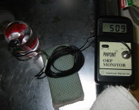 札幌市北区篠路の水道水の酸化還元電位