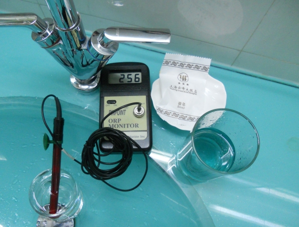 ホテルの水道のORP。