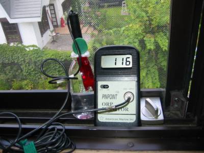 白馬のホテルの水道水のORP