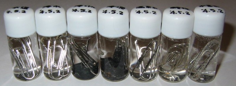 水の違いによるサビ方の比較実験