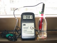 ゲルマニウムクロレラ温泉水の源泉をORPで計測、結果は